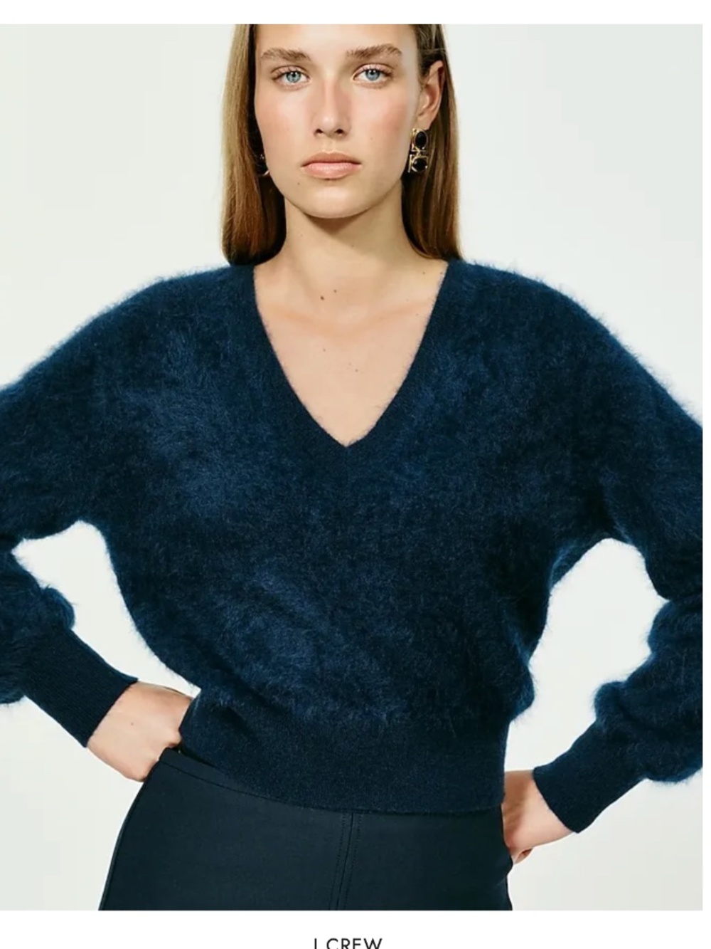 J.Crew Navy Brushed Cashmere Sweater